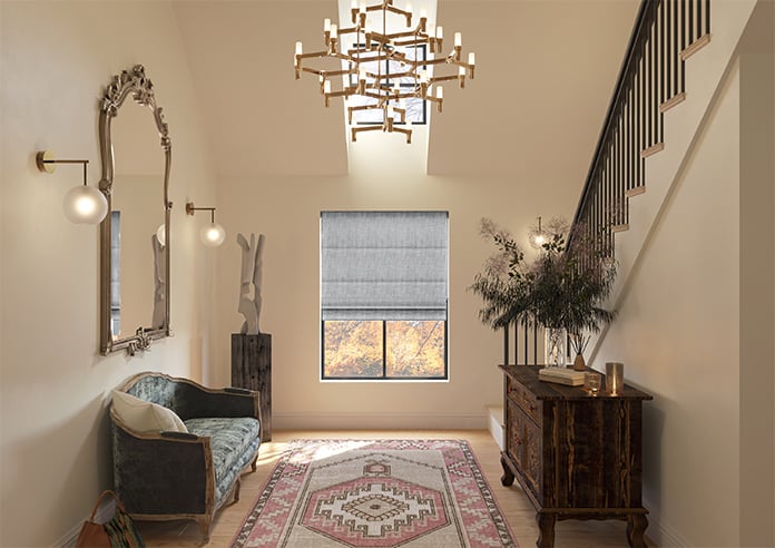 Rhea, Stainless Steel - Motorised Roman Blind - Image 8